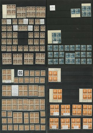 Danmark - Dubletsamling af postfærgemærker