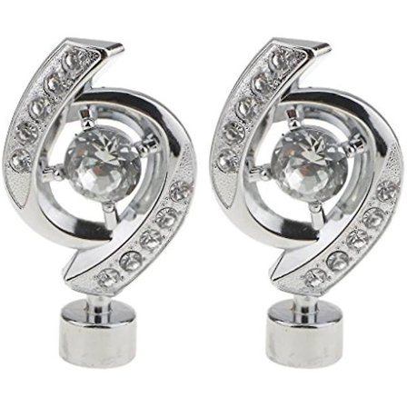 2 stk Design Gardinstang Endestykker Draperi Gardin Blind Stang Topper Slutter Kapp for Vindu Dekorasjon