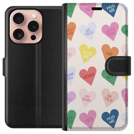 Kompatibelt Plånboksfodral till Apple Apple iPhone 16 Pro CandyHearts