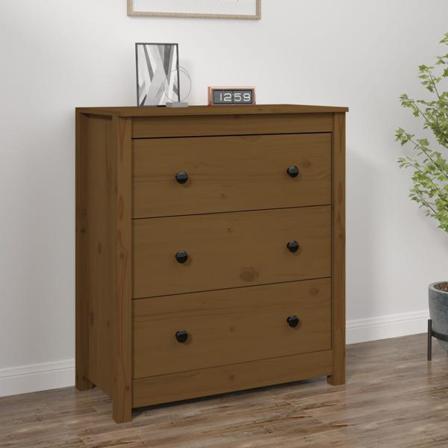 Vidaxl Skänk Honungsbrun 70x35x80 Cm Massiv Furu Brun