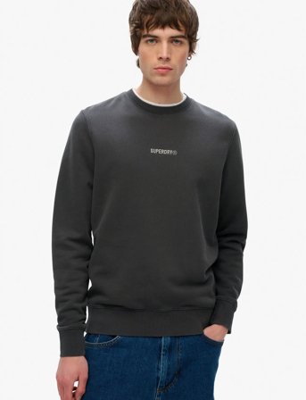 Superdry Micro Logo Crew - Grey - XXL