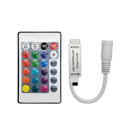 2 kpl/setti Led-ohjain 24 painiketta Ammattimainen v rillinen Led-ohjain Kotik ytt n Led-valolle Valonohjaus As Shown