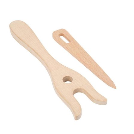 2 stk Tregaffel strikkeverktøy Flettet verktøy Håndlagde produkter