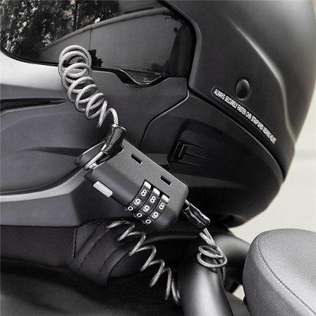 Mini Hjelm Låsekæde Bærbar Motorcykel Tyverisikring Kabel Adgangskode Cykel Låse