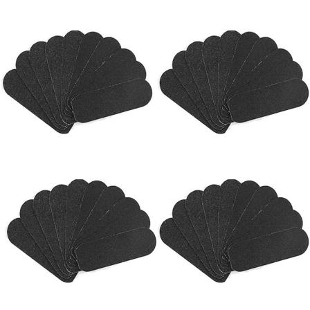 40 st rostfria fotfilspads för pedikyr, grov-fin dubbelsidig återanvändbar fotrasp 40pcs black