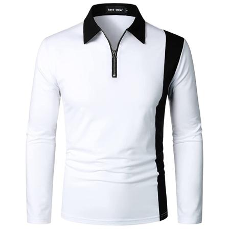 Män Color Block Fall Toppar Långärmade T-shirts