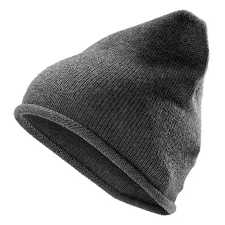 Szara czapka beanie z wełny merynosa Franke Montagna dla mężczyzn - Czapki typu beanie