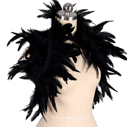 Fjädercape Fjäderboa SVART Svart