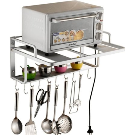 Mikroaaltouuni hylly, seinään kiinnitettävä keittiövarasto, seinään kiinnitettävä säilytysteline