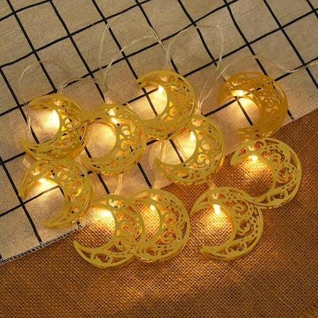 Ramadan-koristeet Kuu Tähti Led Lyhtyketju Valot Eid Mubarak Ramadan Kareem Koti Sisustus Al-fitr Eid Juhla Tarvikkeet 6
