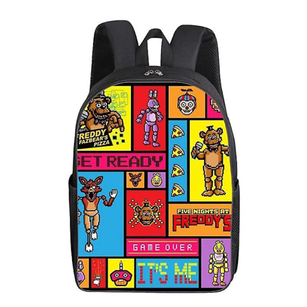 Five Night At Freddy Skole Ryggsekk 3d Print Fnaf Skoleveske Tegneserie Mote Ryggsekker Laptop Vesker Student Veske Skoleveske Gave 5 5 5 40x28x16cm