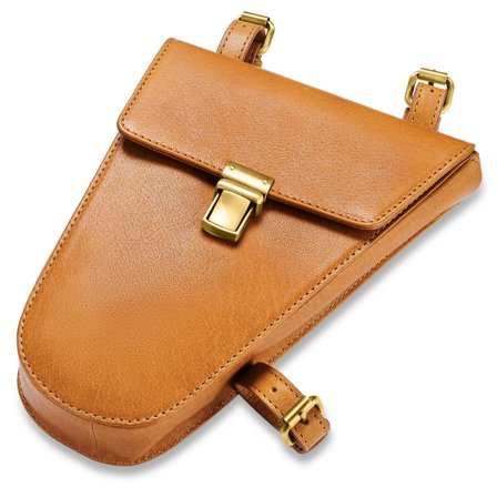 Fahrrad-Satteltasche | Tan Vollnarben-Büffelleder für Männer