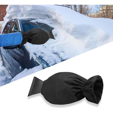Isskraber til bilrude, snefjernelse med frostsikker handske, afrimer til bilrude, isskraber værktøj til bil