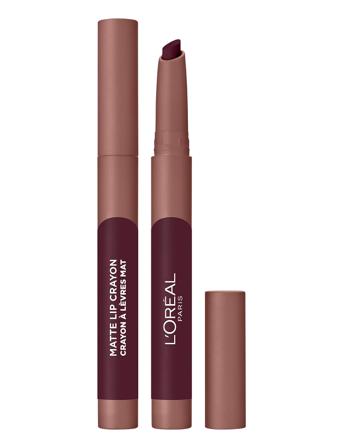Infaillible Matte Lip Crayon Sizzling Sugar 107 Leppestift Sminke Lilla L'Oréal Paris