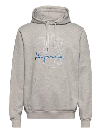 Outline Logo 2 Hoodie Hettegenser Genser Grå BLS Hafnia
