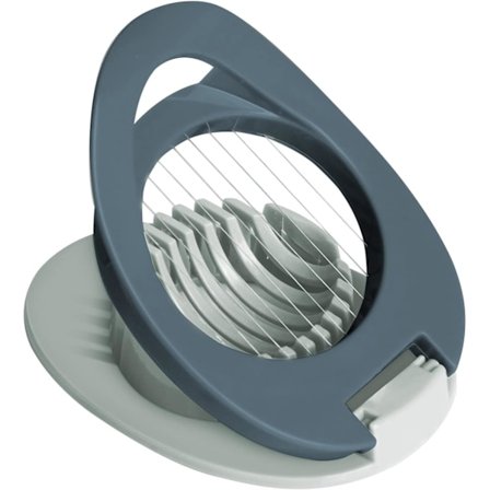 Eggedeler med rustfritt ståltråd, multifunksjonell eggekutter for jevn kutting av kokte egg, skinke og jordbær