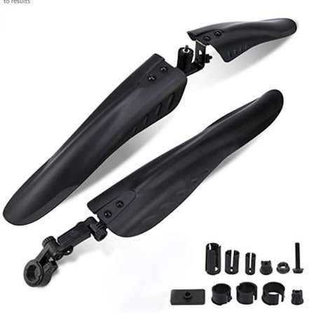 Cykelskærm Cykelskærm Mountainbike MTB Cykelskærmsæt til 24-29 Tommer, Sort