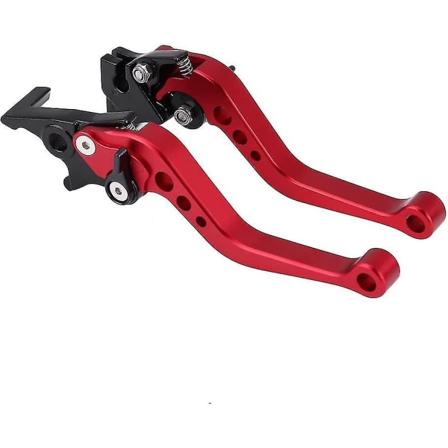 1 Par Universal 22mm 7/8" CNC Aluminium Motorcykel Koblings Tromlebremsegreb (Rød)"