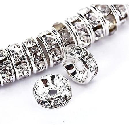 500 stk Krystal Rondelle Spacer Perler 8mm Bølgekant