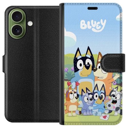 Kompatibelt Plånboksfodral till Apple Apple iPhone 17 Bluey mobilskal med hela familjen i färgglad design