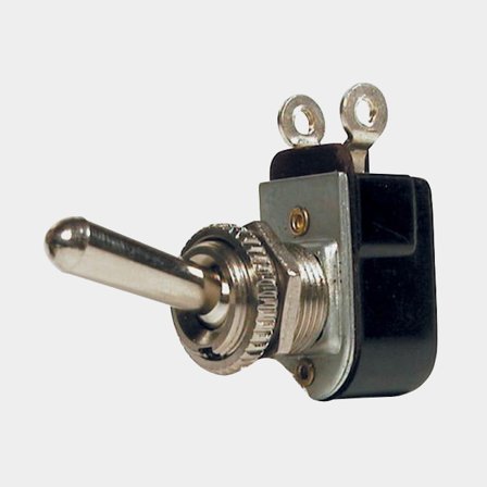 Interruptor basculante, Ø12 mm, plata