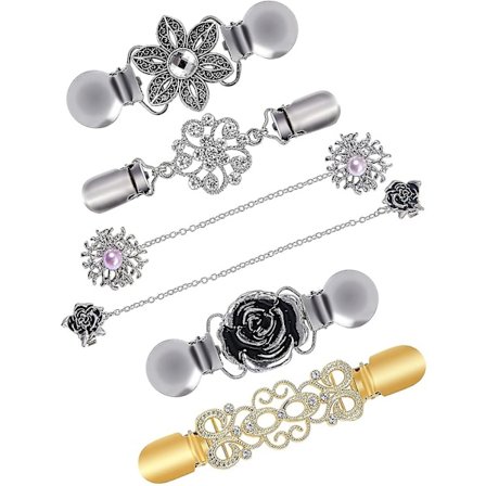 6 st Fit Dress Cinch Clips Set, Retro Cardigan Collar Clips [dB}