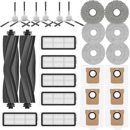 Udskiftningstilbehør til L20 Ultra / L30 Ultra robotstøvsuger hovedsidebørste Hepa filter moppeklud