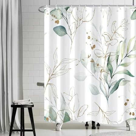 1 stk. Eukalyptusblader Dusjforheng, Botanisk Grønt Blad Dusj