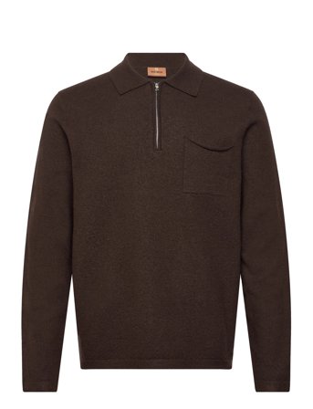 Mmgryan Boil Zip Polo Pullover Brown Mos Mosh Gallery