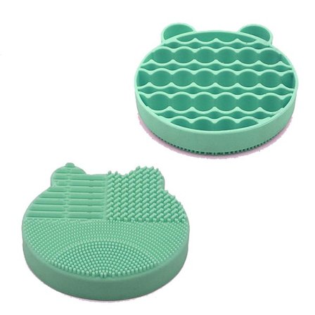 Praktiskt Silikon Borste för Sminkborst Rengöring