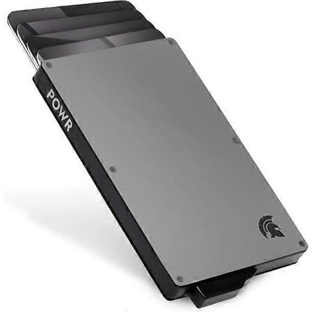 POWR Kortholder, Pung, RFID-blokerende kortholder, Slank pung og kontaktløs kreditkortbeskyttelse titan