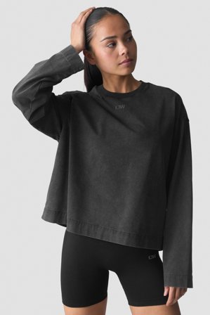 Everyday Relaxed Long Sleeve Stonewashed Black