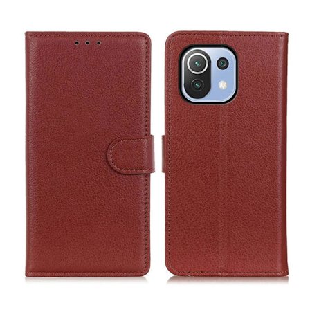 Xiaomi Mi 11 Plånboksfodral med Stativ - Brun