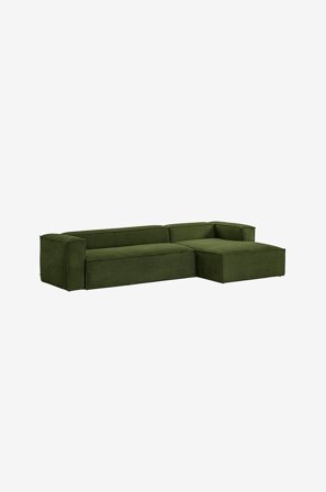 Jotex - Sofa 3-seter - Divan Høyre Mørk grønn - BLOK - Kjøp 3-seters sofaer hos Jotex