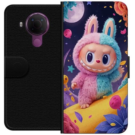 Kompatibelt Plånboksfodral till Nokia Nokia 5.4 Samlarfigur monsterkanin med hoodie edition