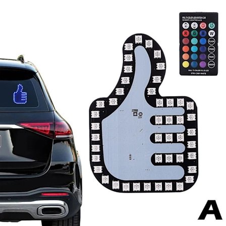 Morsom bilfingerlys med fjernkontroll Veiraseri håndlampe klistremerke glød