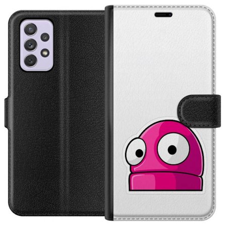 Kompatibel Tegnebogsetui til Samsung Samsung Galaxy A52s 5G Rosa tegneseriefigur med store øjne i legende og humoristisk stil