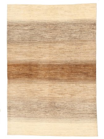 Noué À La Main Gabbeh Persan Fine Tapis 198X290 De Laine Orange/Beige