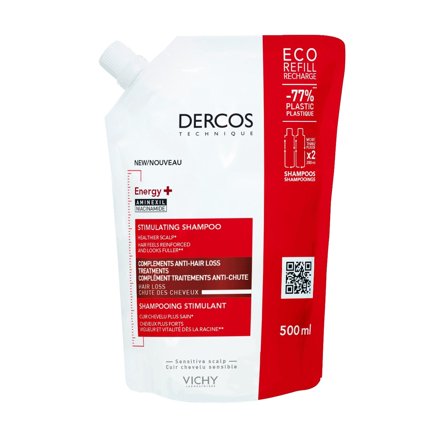 VICHY Dercos Shampoo Energy+ Eco -Ricarica 500ml - Shampoo Anticaduta