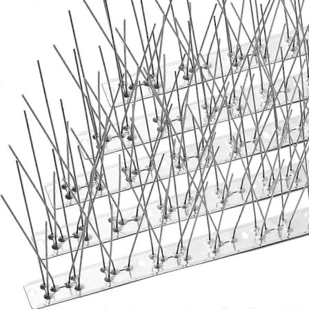 5 Strips Fuglepigger for duer og småfugler, fuglepigger i rustfritt stål - ikke mer fuglereir og fuglebæsj - demonterte pigger