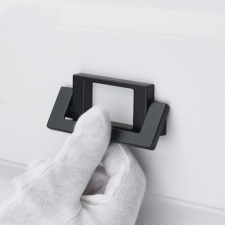 (3 stk., mat sort) Skydedørs skuffe natbord skjult spænde fladt håndtag Tatami usynligt eksponeret garderobe fri stansning skjult Han