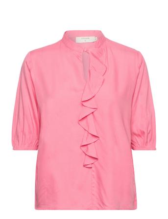 Crsusannah Ss Blouse Blouses Short-sleeved Rosa Cream*Betinget Tilbud