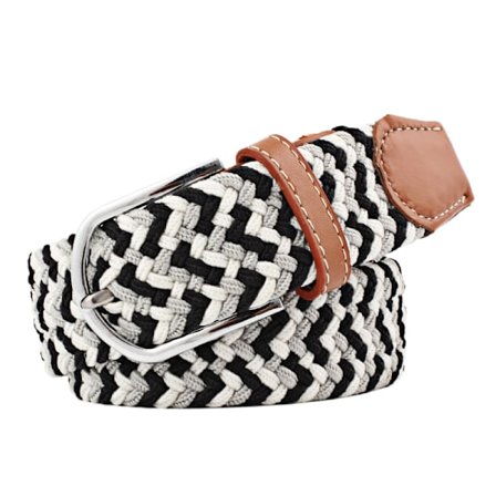 Elastisk flettet nålspennebelte, blandet farge vevd stretch