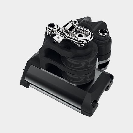 Ogranicznik końcowy Lewmar NTR, z podwójną rolką & hundsvott & stoperem liny, rozmiar 2, szary - Jachtowa