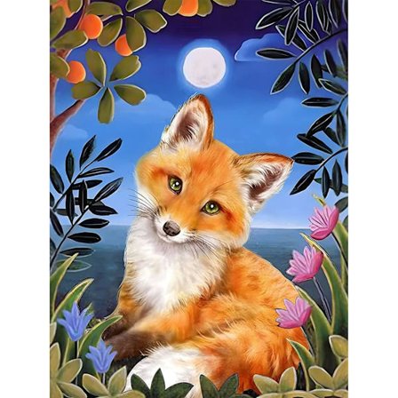 30x40cm, Fox Art Kit 5d diamantmalet rhinestones broderi lærred