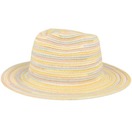 Seeberger - Multi straw Kapelusz - Fedora In Spacedye Paper Braid Powder Red Honey Straw Hat @ Hatstore