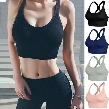 Underkläder Bralette Bysthållare Trådlös Sportväst Svart M