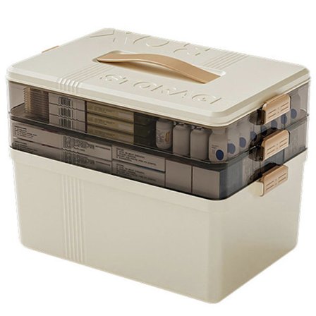 Monikäyttöinen säilytyslaatikko perhelääketieteelle, monitoiminen toimistoon ja työpaikalle