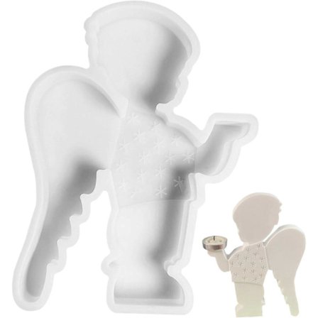 Engel Silikoneform til Epoxy Resin, Engel Silikoneform til Lys - Lys