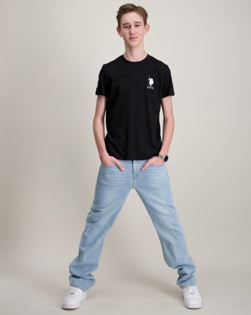 U.S. Polo Assn. Player 3 Tshirt Schwarz T-Shirts Jungen - Kids Brand Store